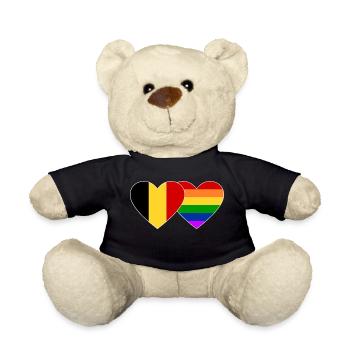 Belgien Regenbogen Flagge - Teddy - Schwarz - Vorne