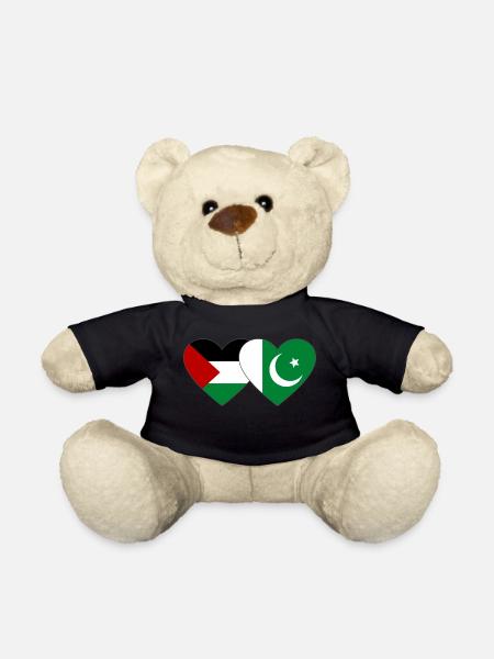 Palestine Pakistan drapeau coeur - Nounours - noir