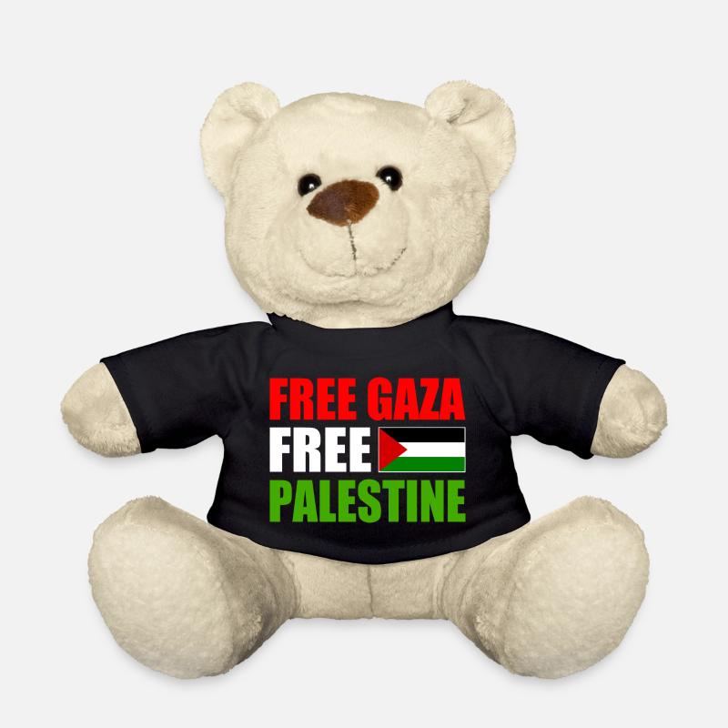Free gaza free palestine - Teddy - Schwarz