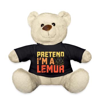 Pretend I'm a lemur Primat Madagaskar - Teddy - Schwarz - Vorne