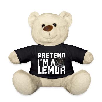 Pretend I'm a lemur Primat Madagaskar - Teddy - Schwarz - Vorne