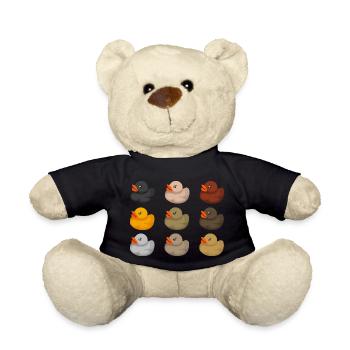 Ethnic Ducks - Teddy Bear - black - Front