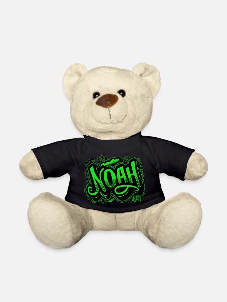 Noah Name Graffiti grün - Teddy - Schwarz