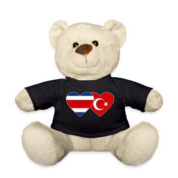 Coeur de drapeau de dinde du Costa Rica - Nounours - noir - Devant