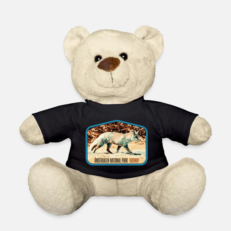 Anderdalen Snow Fox Patch: Nordische Fauna - Teddy - Schwarz