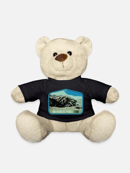 Pyrenäen-Landschafts-Wappenschild: Authentische Natur - Teddy - Schwarz