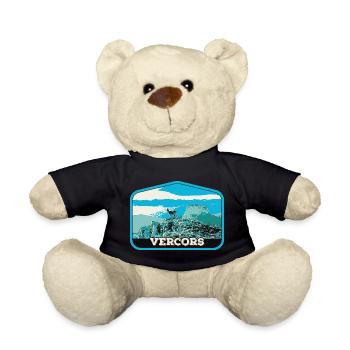Chamois and Vercors Landscape: Alpine Nature - Teddy Bear - black - Front