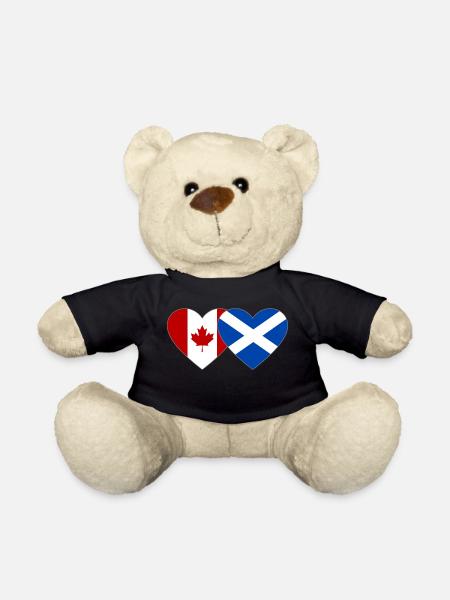 Coeur du drapeau de l’Écosse du Canada - Nounours - noir