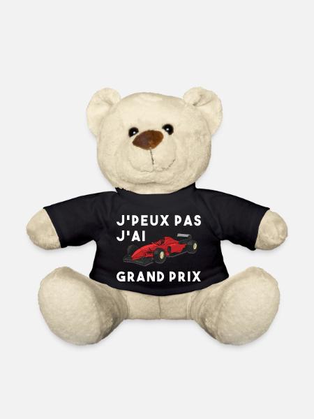 Je peux pas j'ai grand prix cadeau course voiture - Nounours - noir