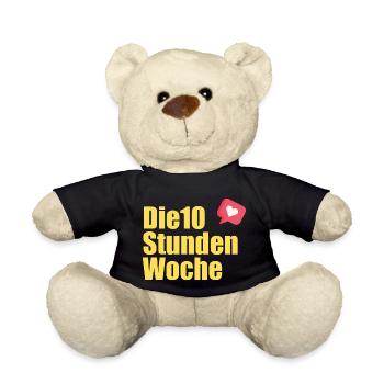 die 10 Stunden Woche Logo - Teddy - Schwarz - Vorne
