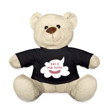 Wolke Wurst cool Quotes gleichgütig egal Bürohumor - Teddy - Schwarz - Vorne