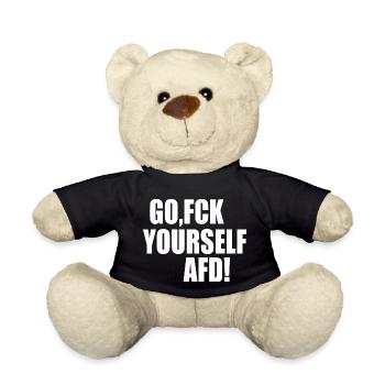 Fck afd go fuck yourself afd - Teddy - Schwarz - Vorne