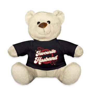 Favourite Husband | Colors changeable - Teddy Bear - black - Front