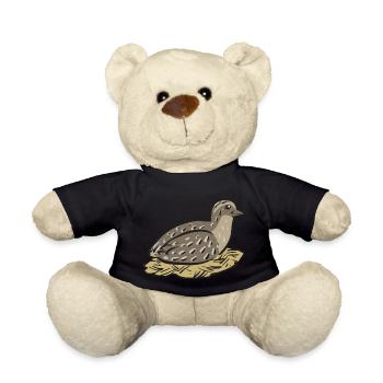 Wachtel Vogel - Teddy - Schwarz - Vorne