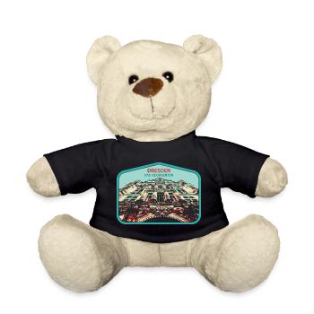 Illustration: Georgentor, Dresden - Teddy Bear - black - Front