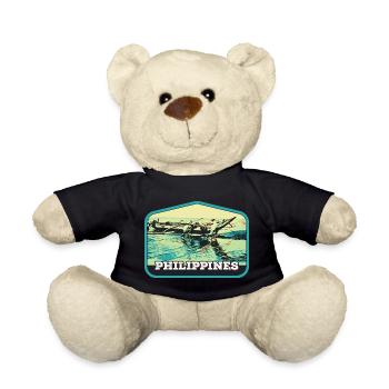 Authentic Fishing in the Philippines - Teddy Bear - black - Front