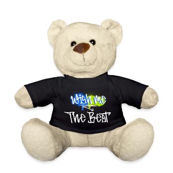 Wish me the Best motivation message - Nounours - noir - Devant