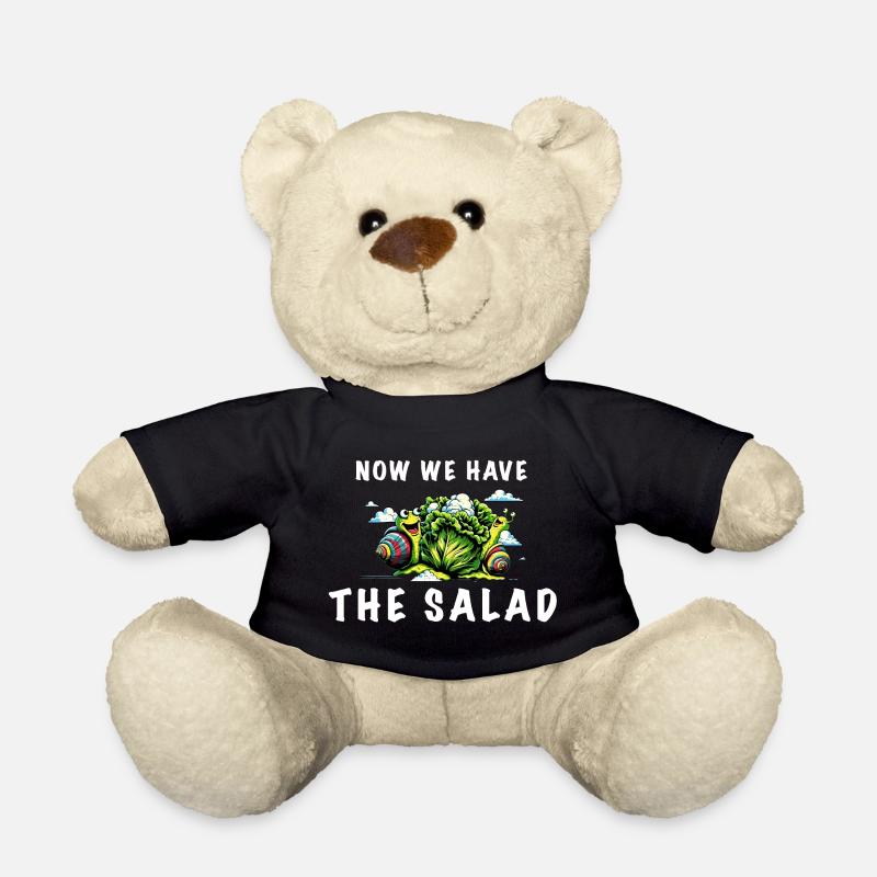 denglisch spruch now we have the salad schnecke - Teddy - Schwarz