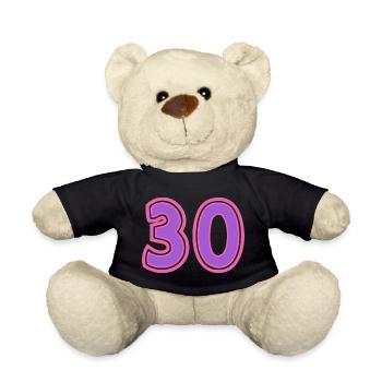 30. 30 YEARS. 30th ANNIVERSARY. 30TH ANNIVERSARY. - Teddy Bear - black - Front
