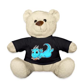 Drache Buch Lesen - Teddy - Schwarz - Vorne