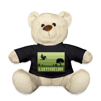 Retro/Vintage Female Garden Heroine - Teddy Bear - black - Front