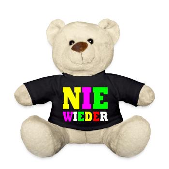 Nie wieder - Teddy - Schwarz - Vorne
