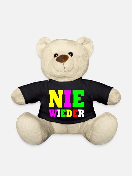 Nie wieder - Teddy - Schwarz