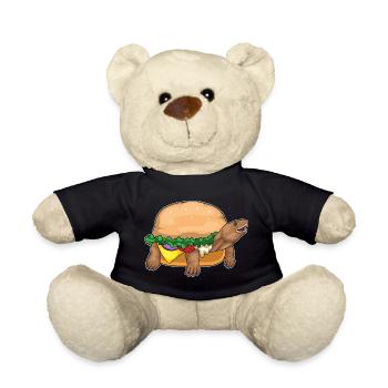 Turtle Cheeseburger - Teddy Bear - black - Front