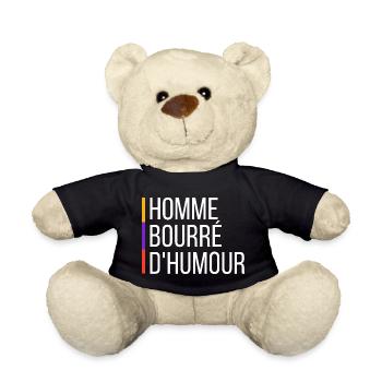 A man full of humour - Teddy Bear - black - Front