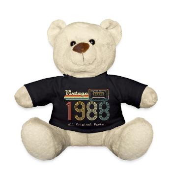 1988 Original 1988 Vintage Vintage Retro Jahrestag - Teddy - Schwarz - Vorne