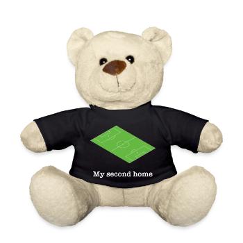 Football Square Green Funny Saying - Teddy Bear - black - Front