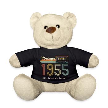 1955 Original 1955 Vintage Vintage Retro Jahrestag - Teddy - Schwarz - Vorne