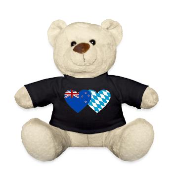 Drapeau de la Nouvelle-Zélande Bavaria Coeur - Nounours - noir - Devant