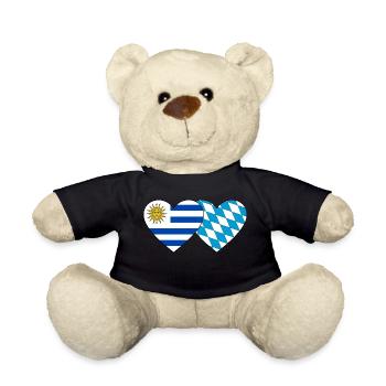 Uruguay Bavaroise Drapeau Coeur - Nounours - noir - Devant