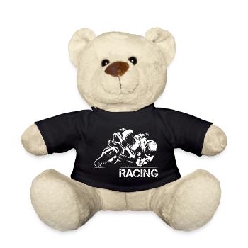 Illustration de l’icône de course de moto Supersport - Nounours - noir - Devant