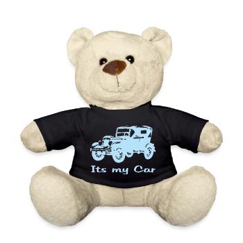 Oldtimer motiv mit Schrift - Teddy - Schwarz - Vorne