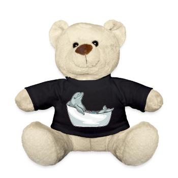 Dolphin Bathing Bathtub - Teddy Bear - black - Front