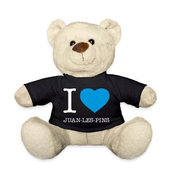 I LOVE JUAN LES PINS France - Teddy Bear - black - Front