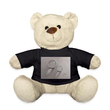 Transparent glass balls with shadow effect - Teddy Bear - black - Front