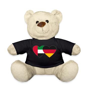 United Arab Emirates Germany Heart - Teddy Bear - black - Front