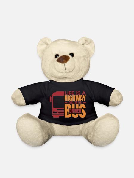 Profound Bus Driver Saying - Teddy Bear - black