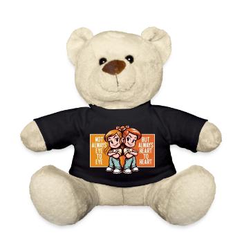 NOT ALWAYS EYE TO EYE BUT ALWAYS HEART TO HEART - Teddy Bear - black - Front