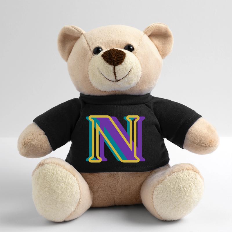 Lettre n multicolore Nounours
