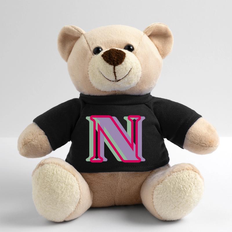 Lettre n multicolore Nounours