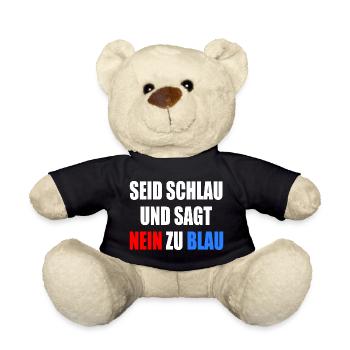 Soyez intelligents, ne votez pas bleu - FCK AfD - Nounours - noir - Devant