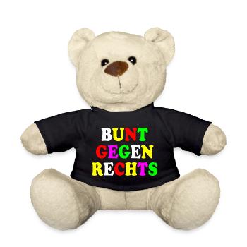 Bunt gegen rechts - Teddy - Schwarz - Vorne