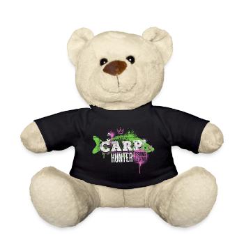 Karpfen Carp Hunter Angeln Angler Fisch Graffiti - Teddy - Schwarz - Vorne
