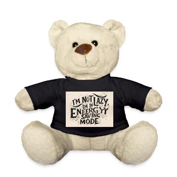 I'm not lazy, I'm in power saving mode - Teddy Bear - black - Front