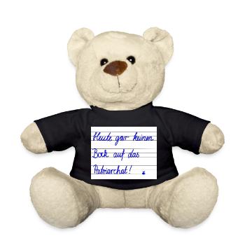 Today I don't feel like patriarchy at all - Teddy Bear - black - Front