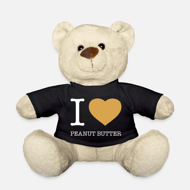 I LOVE PEANUT BUTTER - Teddy - Schwarz